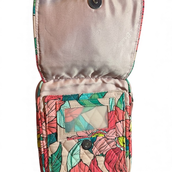 Vera Bradley Floral Crossbody Bag in Pink and Green”Mini Hipster” (item# b153) - Picture 3 of 4